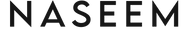 Black 'NASEEM' text on a white background